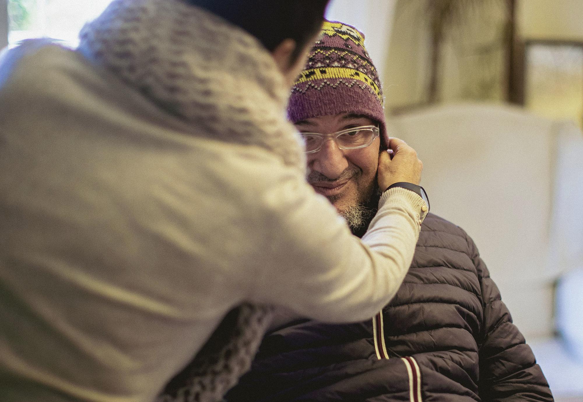 David Riaño, retratado en casa antes de salir a dar un paseo